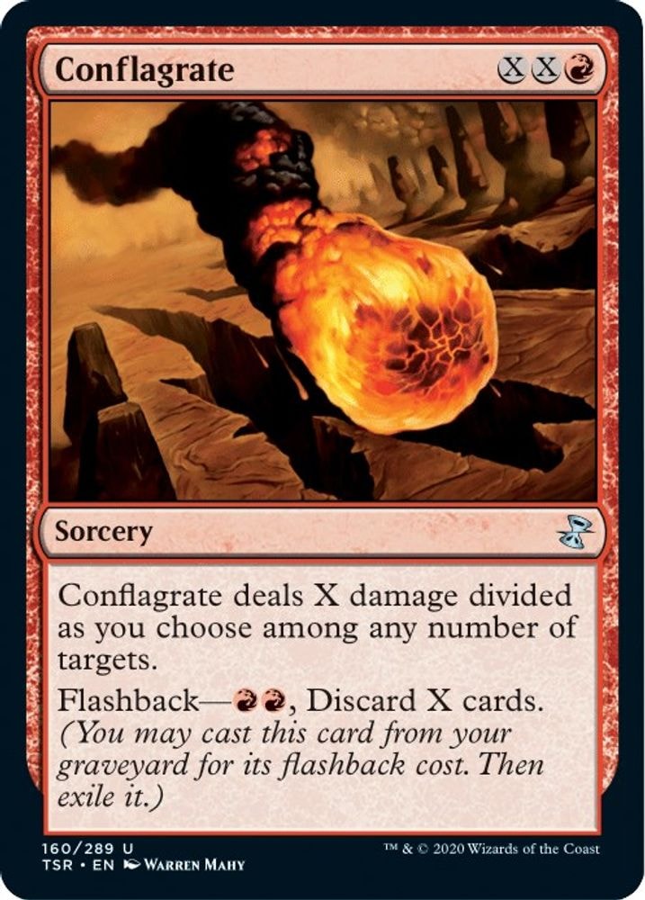 2021 Magic: The Gathering: Time Spiral: Remastered (TSR) - Conflagrate (#160, Uncommon) (, Near Mint)