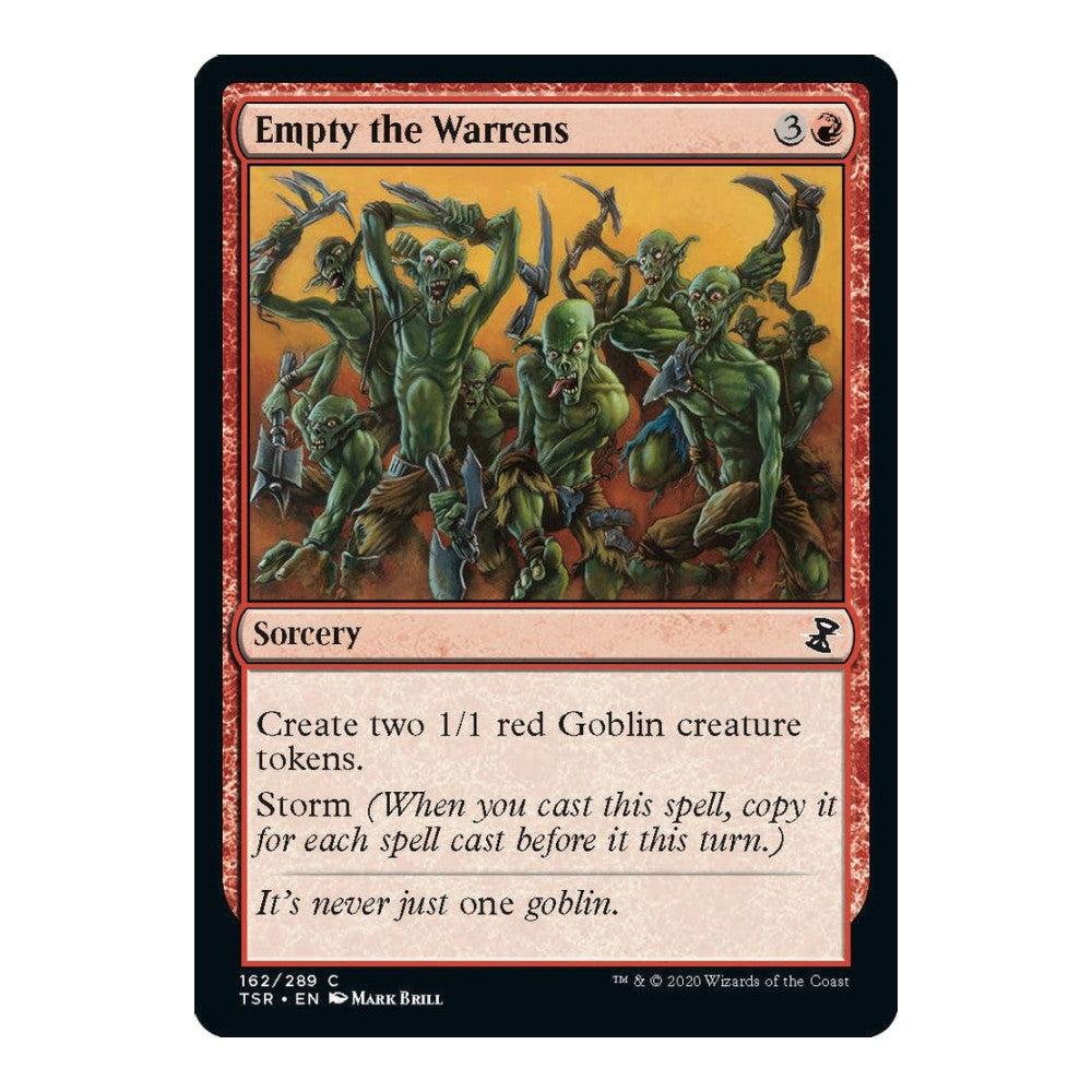 2021 Magic: The Gathering: Time Spiral: Remastered (TSR) - Empty the Warrens (#162, Common) (, Near Mint)