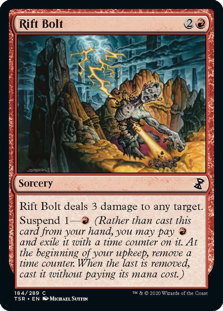 2021 Magic: The Gathering: Time Spiral: Remastered (TSR) - Rift Bolt (#184, Common) (, Near Mint)