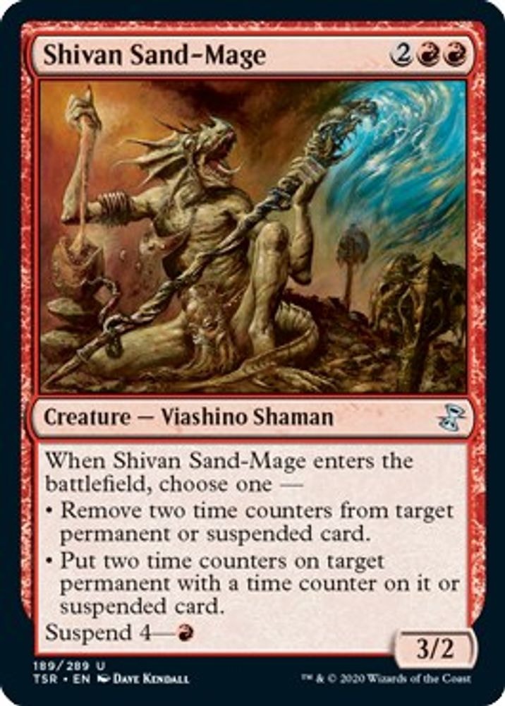 2021 Magic: The Gathering: Time Spiral: Remastered (TSR) - Shivan Sand Mage (#189, Uncommon) (, Near Mint)