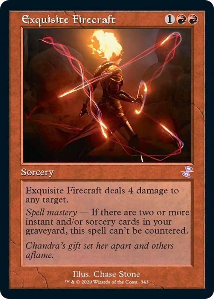 2021 Magic: The Gathering: Time Spiral: Remastered (TSR) - Exquisite Firecraft (#343, Special) (, Near Mint)