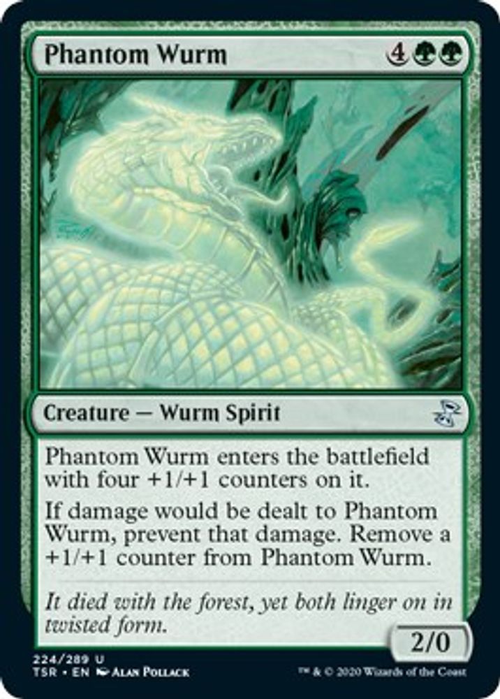 2021 Magic: The Gathering: Time Spiral: Remastered (TSR) - Phantom Wurm (#224, Uncommon) (, Near Mint)