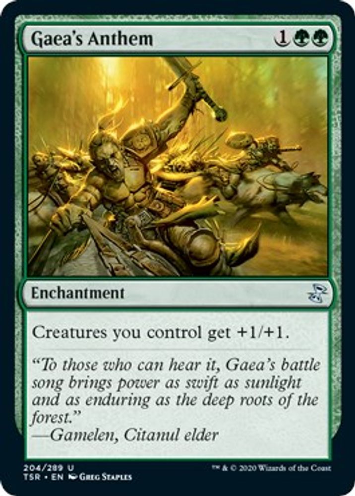 2021 Magic: The Gathering: Time Spiral: Remastered (TSR) - Gaeas Anthem (#204, Uncommon) (, Near Mint)