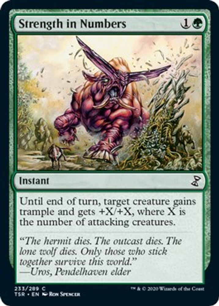 2021 Magic: The Gathering: Time Spiral: Remastered (TSR) - Strength in Numbers (#233, Common) (, Near Mint)