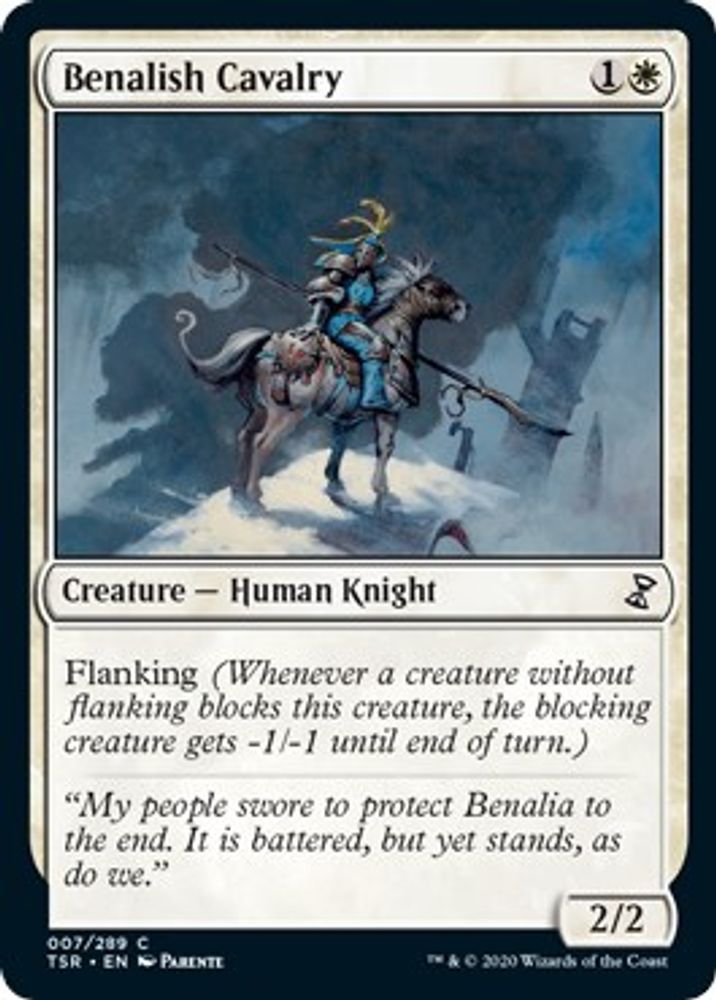 2021 Magic: The Gathering: Time Spiral: Remastered (TSR) - Benalish Cavalry (#7, Common) (, Near Mint)
