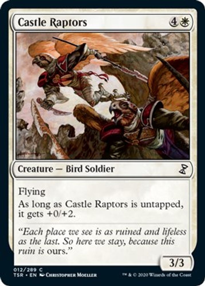 2021 Magic: The Gathering: Time Spiral: Remastered (TSR) - Castle Raptors (#12, Common) (, Near Mint)