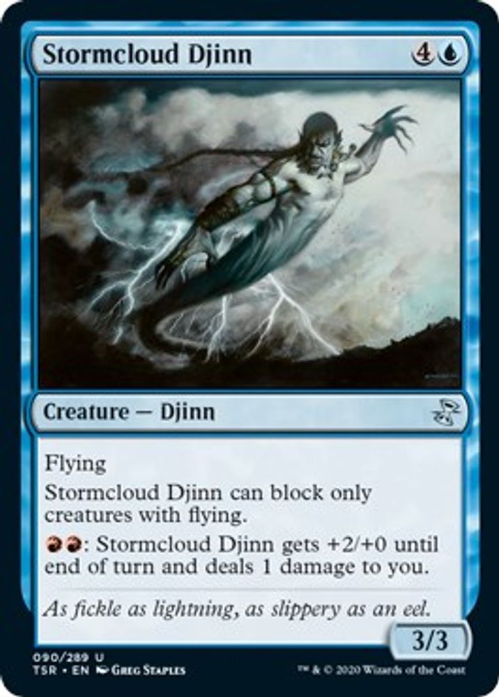 2021 Magic: The Gathering: Time Spiral: Remastered (TSR) - Stormcloud Djinn (#90, Uncommon) (, Near Mint)