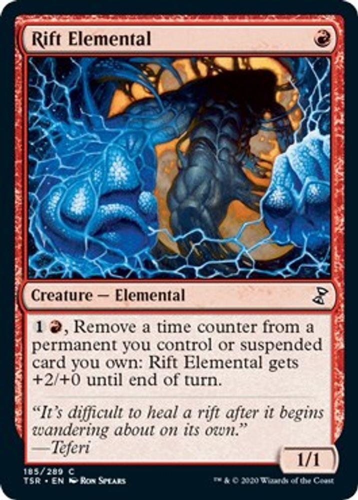 2021 Magic: The Gathering: Time Spiral: Remastered (TSR) - Rift Elemental (#185, Common) (, Near Mint)