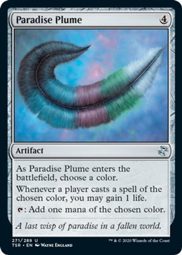2021 Magic: The Gathering: Time Spiral: Remastered (TSR) - Paradise Plume (#271, Uncommon) (, Near Mint)