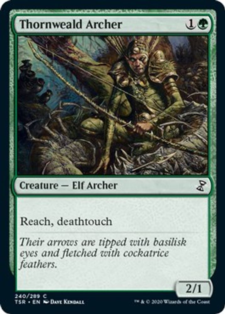 2021 Magic: The Gathering: Time Spiral: Remastered (TSR) - Thornweald Archer (#240, Common) (, Near Mint)