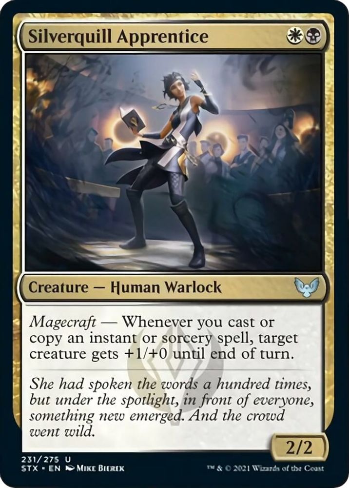 2021 Magic: The Gathering: Strixhaven: School of Mages (STX) - Silverquill Apprentice (#231, Uncommon) (, Near Mint)