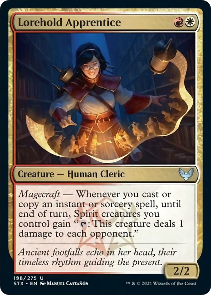 2021 Magic: The Gathering: Strixhaven: School of Mages (STX) - Lorehold Apprentice (#198, Uncommon) (, Near Mint)