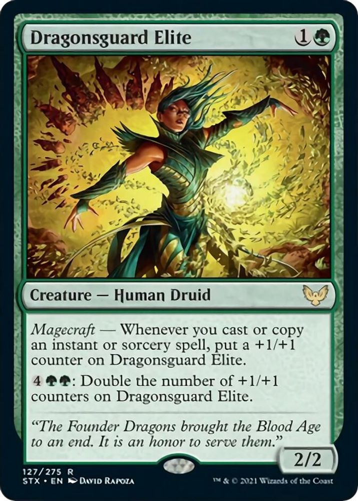 2021 Magic: The Gathering: Strixhaven: School of Mages (STX) - Dragonsguard Elite (#127, Rare) (, Near Mint)