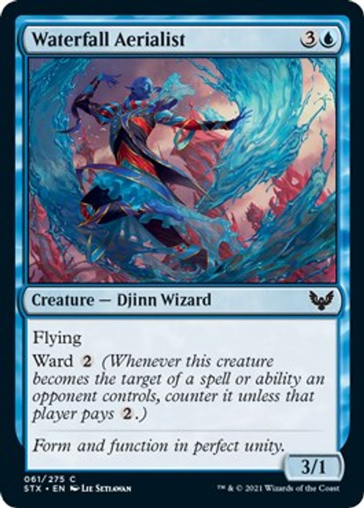 2021 Magic: The Gathering: Strixhaven: School of Mages (STX) - Waterfall Aerialist (#61, Common) (, Near Mint)