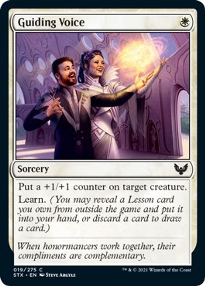 2021 Magic: The Gathering: Strixhaven: School of Mages (STX) - Guiding Voice (#19, Common) (, Near Mint)