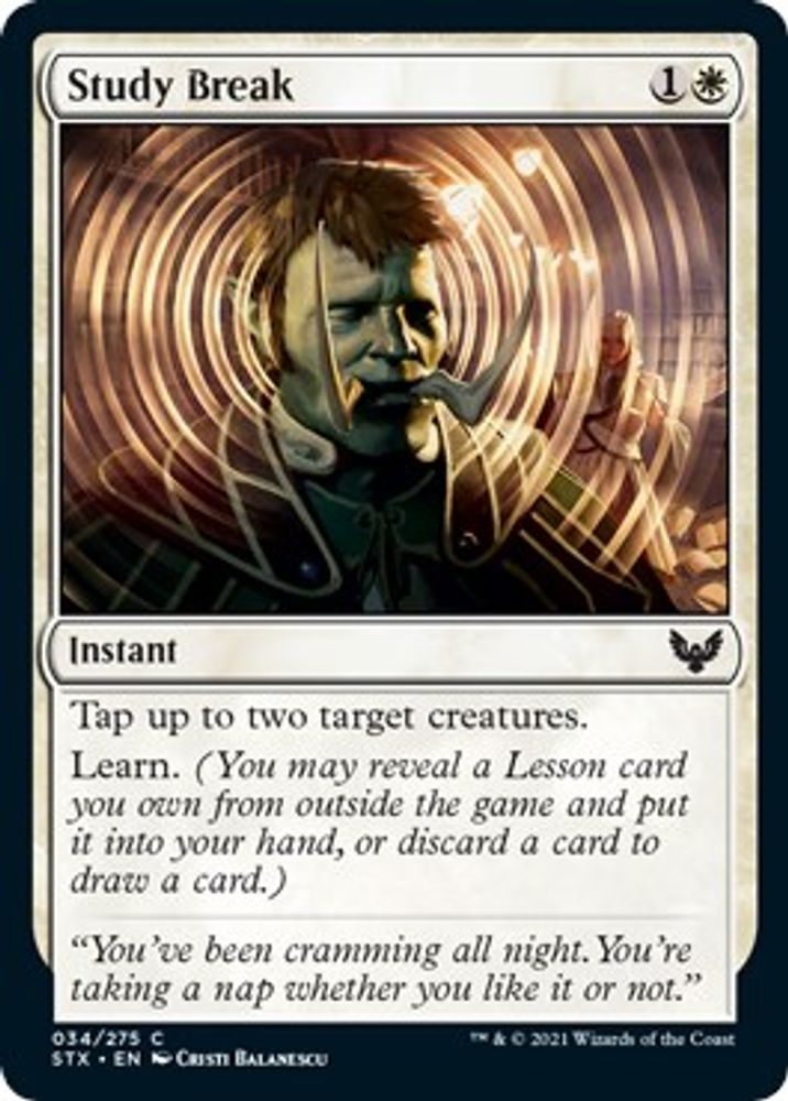 2021 Magic: The Gathering: Strixhaven: School of Mages (STX) - Study Break (#34, Common) (, Near Mint)