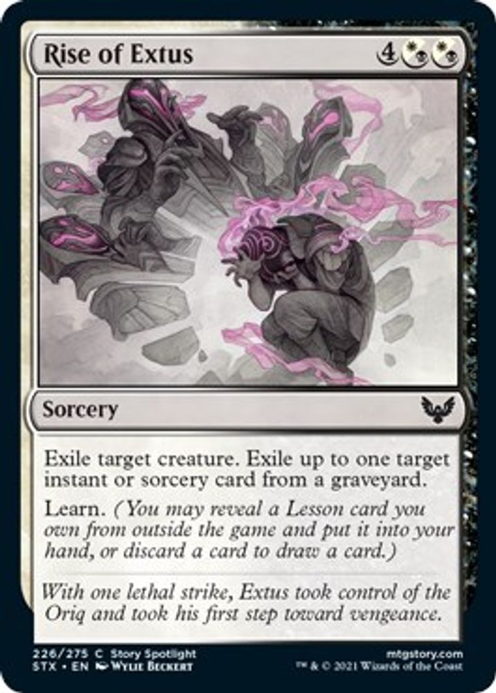2021 Magic: The Gathering: Strixhaven: School of Mages (STX) - Rise of Extus (#226, Common) (, Near Mint)