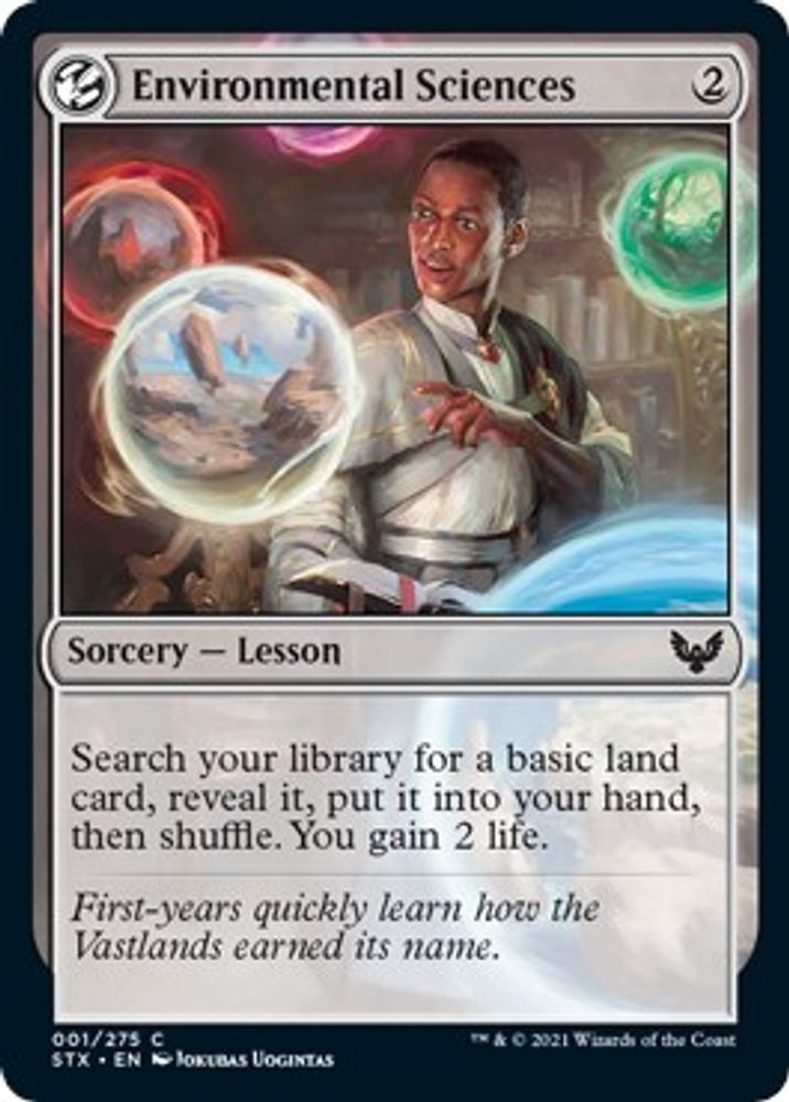 2021 Magic: The Gathering: Strixhaven: School of Mages (STX) - Environmental Sciences (#1, Common) (, Near Mint)