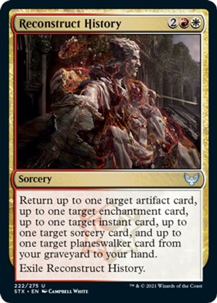 2021 Magic: The Gathering: Strixhaven: School of Mages (STX) - Reconstruct History (#222, Uncommon) (, Near Mint)
