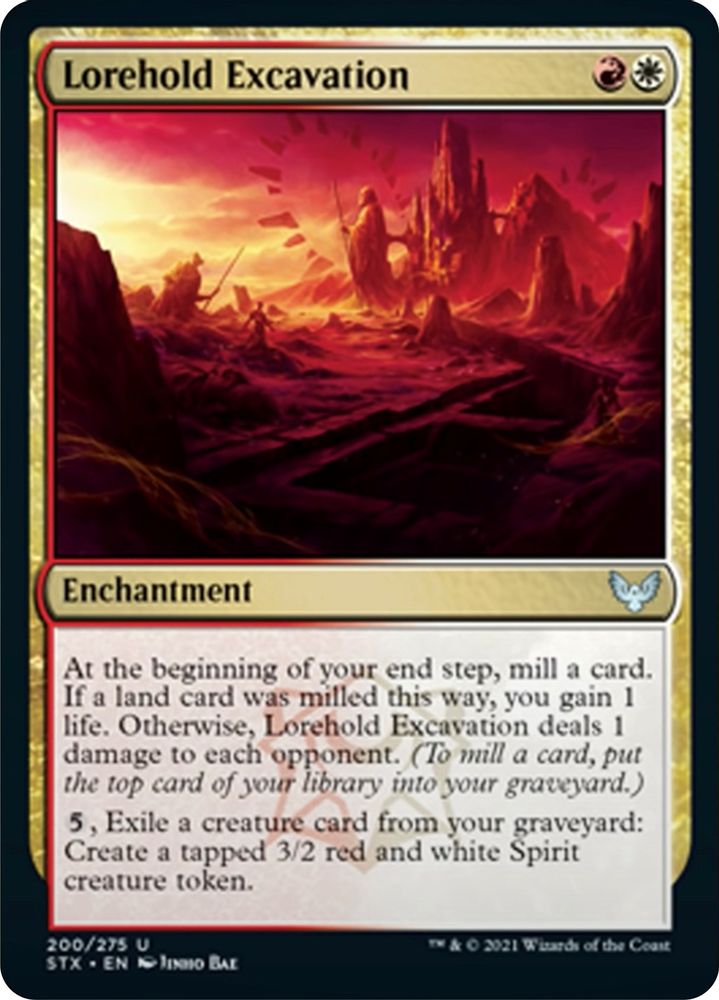 2021 Magic: The Gathering: Strixhaven: School of Mages (STX) - Lorehold Excavation (#200, Uncommon) (, Near Mint)