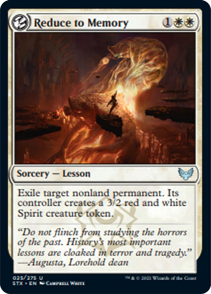 2021 Magic: The Gathering: Strixhaven: School of Mages (STX) - Reduce to Memory (#25, Uncommon) (, Near Mint)