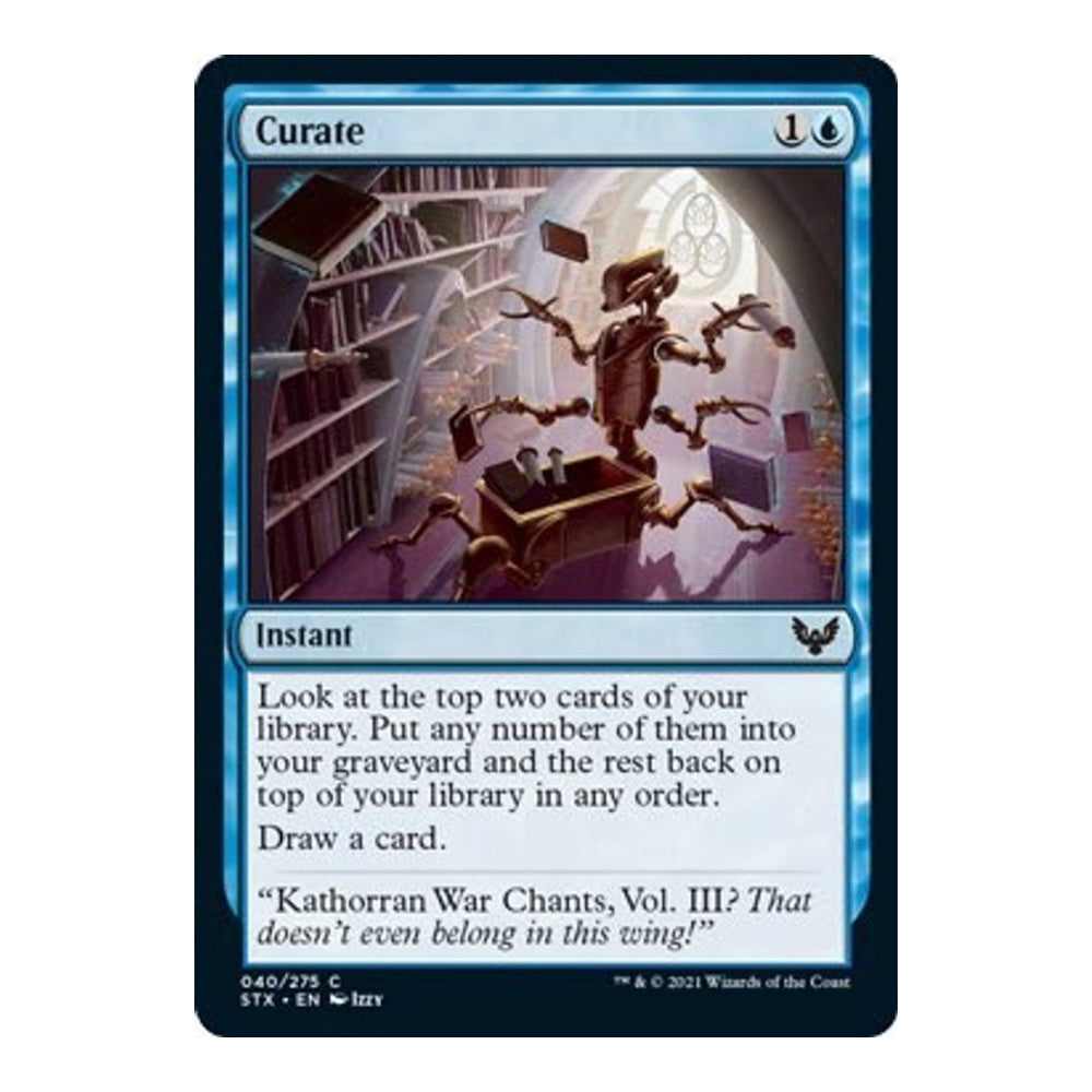 2021 Magic: The Gathering: Strixhaven: School of Mages (STX) - Curate (#40, Common) (, Near Mint)