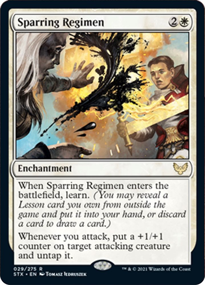 2021 Magic: The Gathering: Strixhaven: School of Mages (STX) - Sparring Regimen (#29, Rare) (, Near Mint)