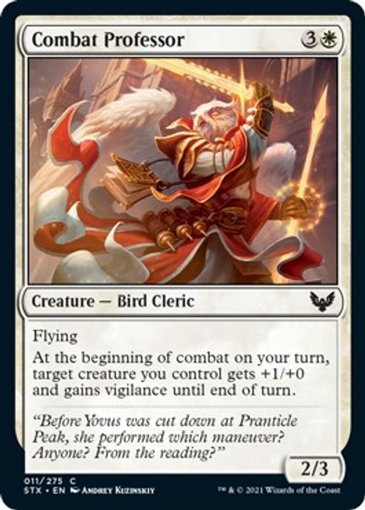 2021 Magic: The Gathering: Strixhaven: School of Mages (STX) - Combat Professor (#11, Common) (, Near Mint)
