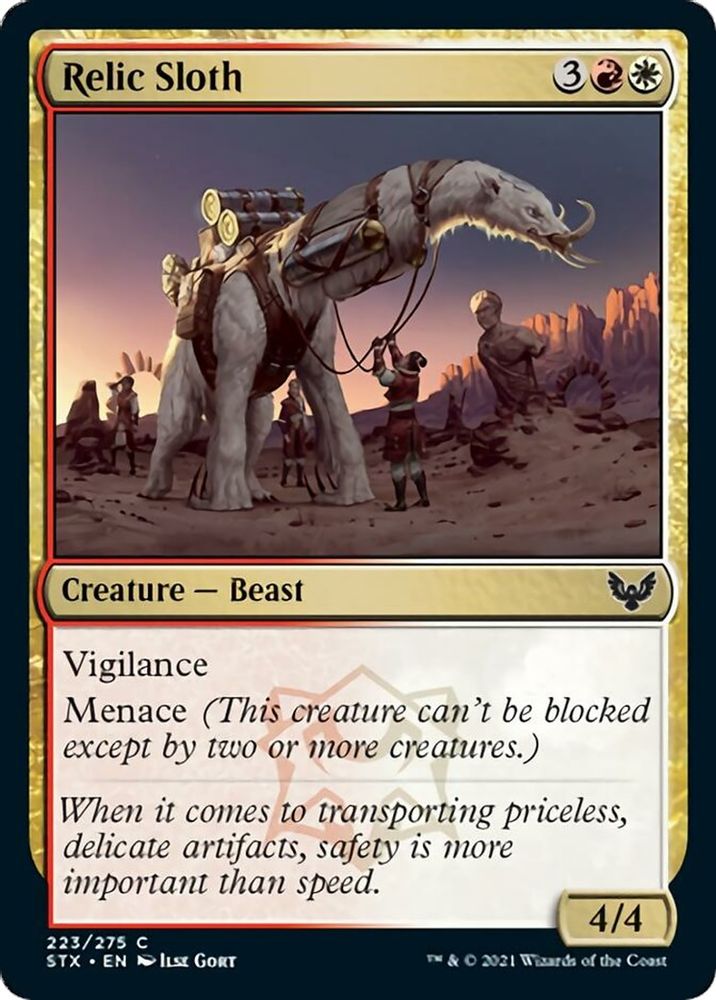 2021 Magic: The Gathering: Strixhaven: School of Mages (STX) - Relic Sloth (#223, Common) (, Near Mint)