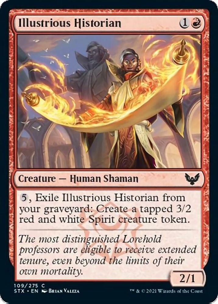 2021 Magic: The Gathering: Strixhaven: School of Mages (STX) - Illustrious Historian (#109, Common) (, Near Mint)