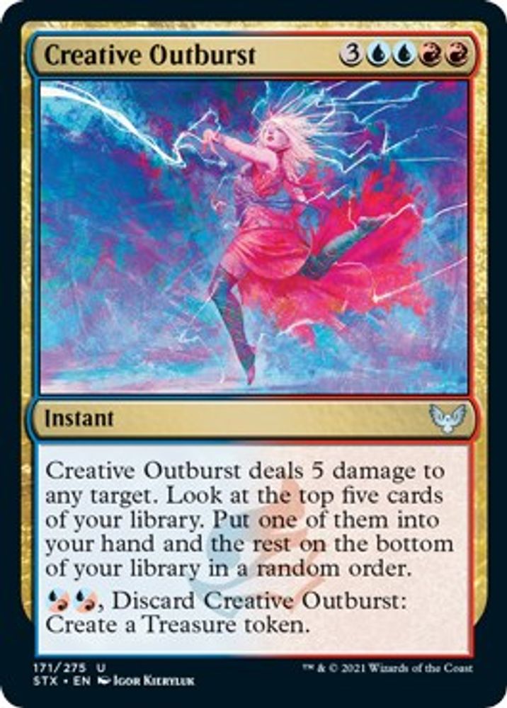 2021 Magic: The Gathering: Strixhaven: School of Mages (STX) - Creative Outburst (#171, Uncommon) (, Near Mint)