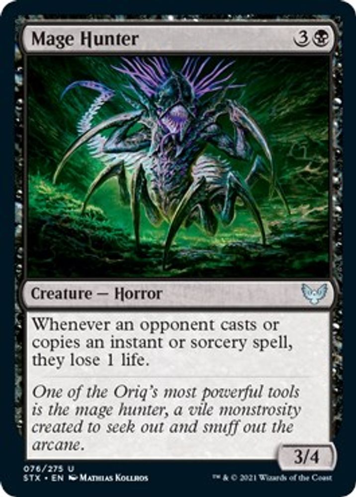 2021 Magic: The Gathering: Strixhaven: School of Mages (STX) - Mage Hunter (#76, Uncommon) (, Near Mint)