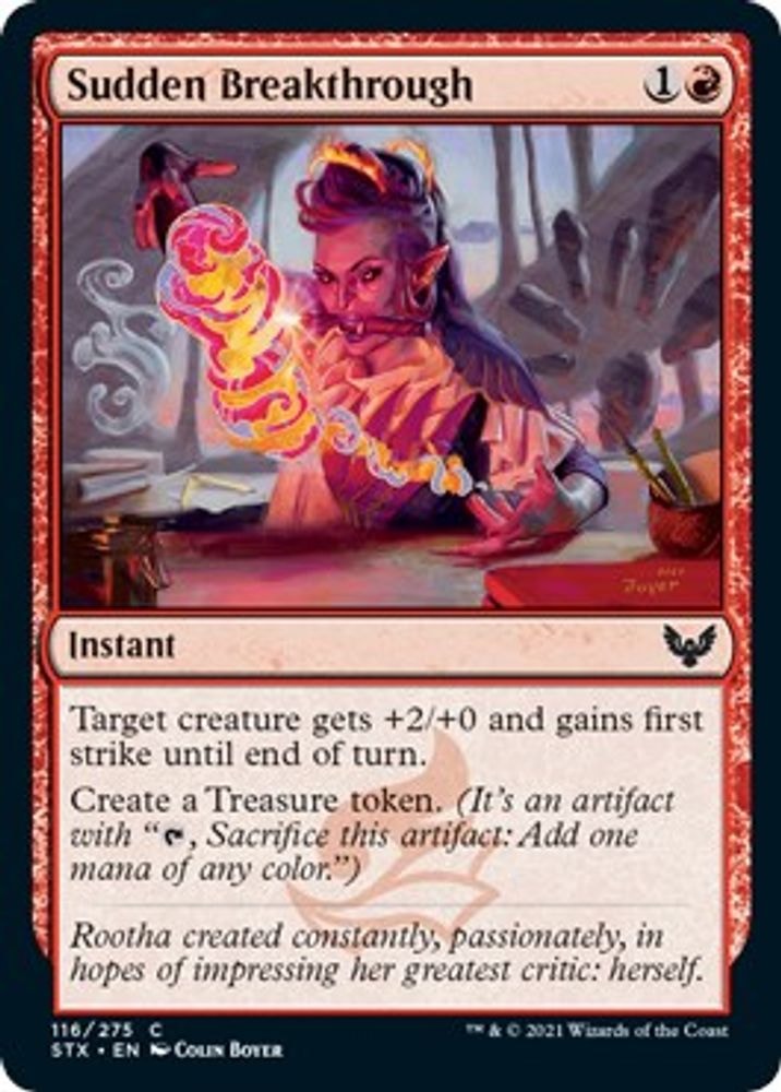 2021 Magic: The Gathering: Strixhaven: School of Mages (STX) - Sudden Breakthrough (#116, Common) (, Near Mint)