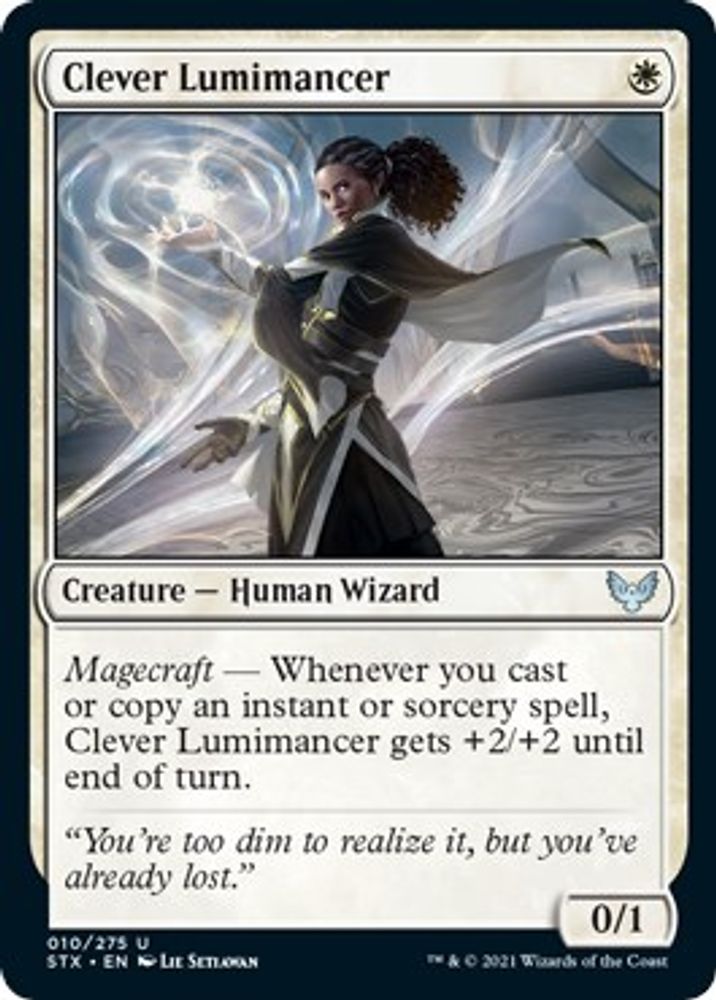 2021 Magic: The Gathering: Strixhaven: School of Mages (STX) - Clever Lumimancer (#10, Uncommon) (, Near Mint)