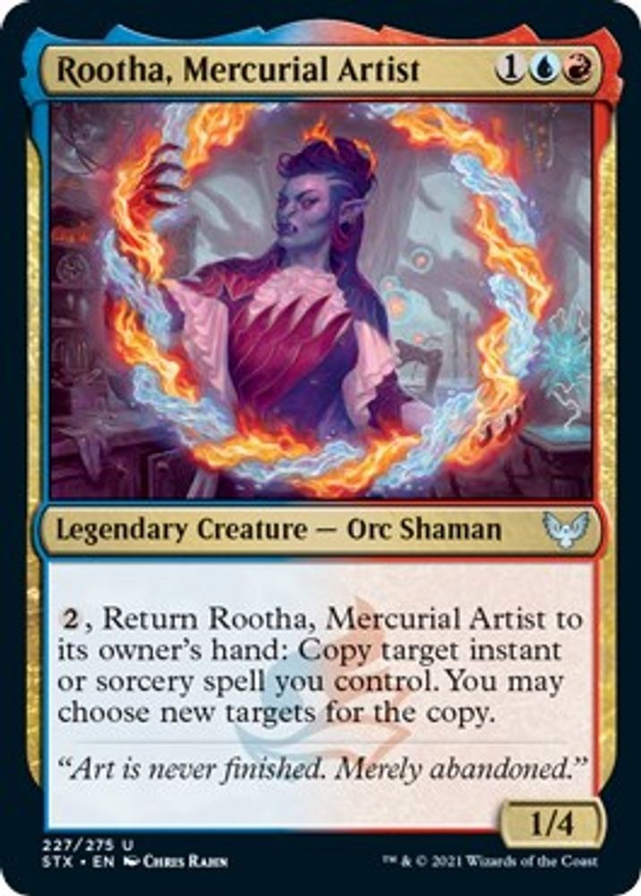 2021 Magic: The Gathering: Strixhaven: School of Mages (STX) - Rootha Mercurial Artist (#227, Uncommon) (, Near Mint)