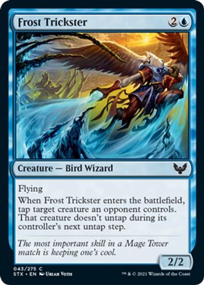 2021 Magic: The Gathering: Strixhaven: School of Mages (STX) - Frost Trickster (#43, Common)