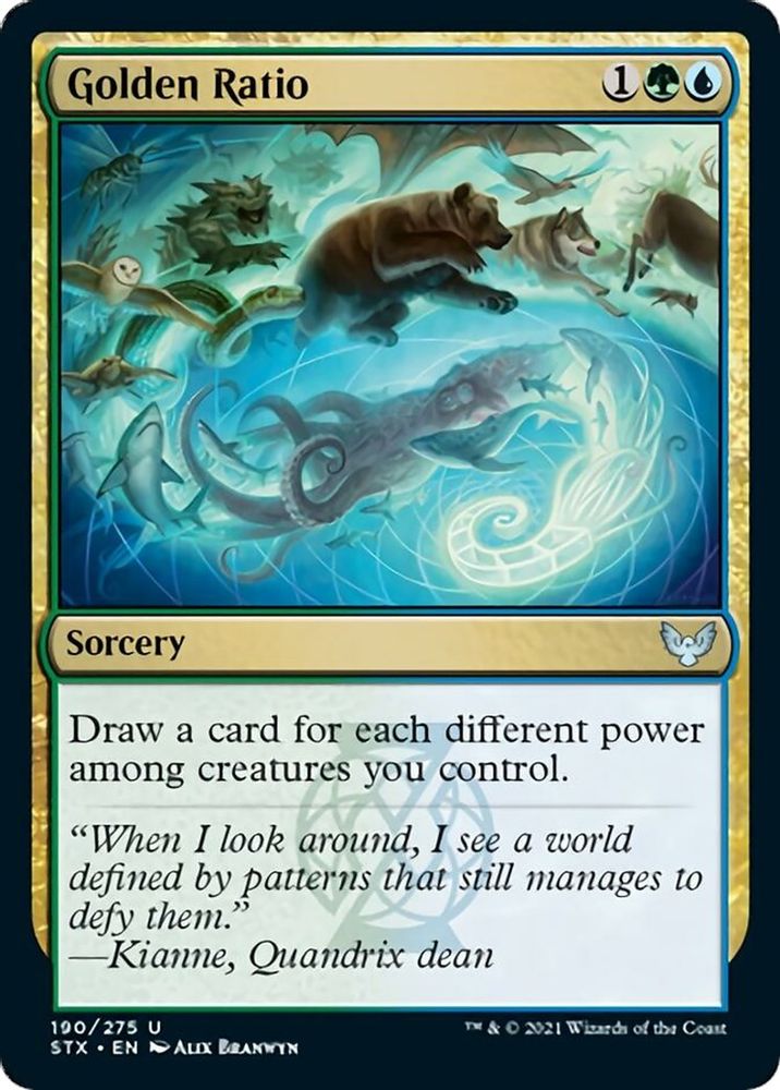 2021 Magic: The Gathering: Strixhaven: School of Mages (STX) - Golden Ratio (#190, Uncommon) (, Near Mint)