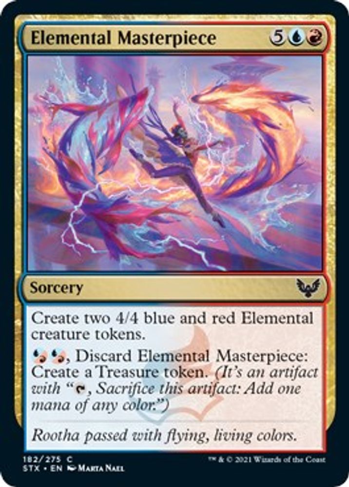 2021 Magic: The Gathering: Strixhaven: School of Mages (STX) - Elemental Masterpiece (#182, Common) (, Near Mint)