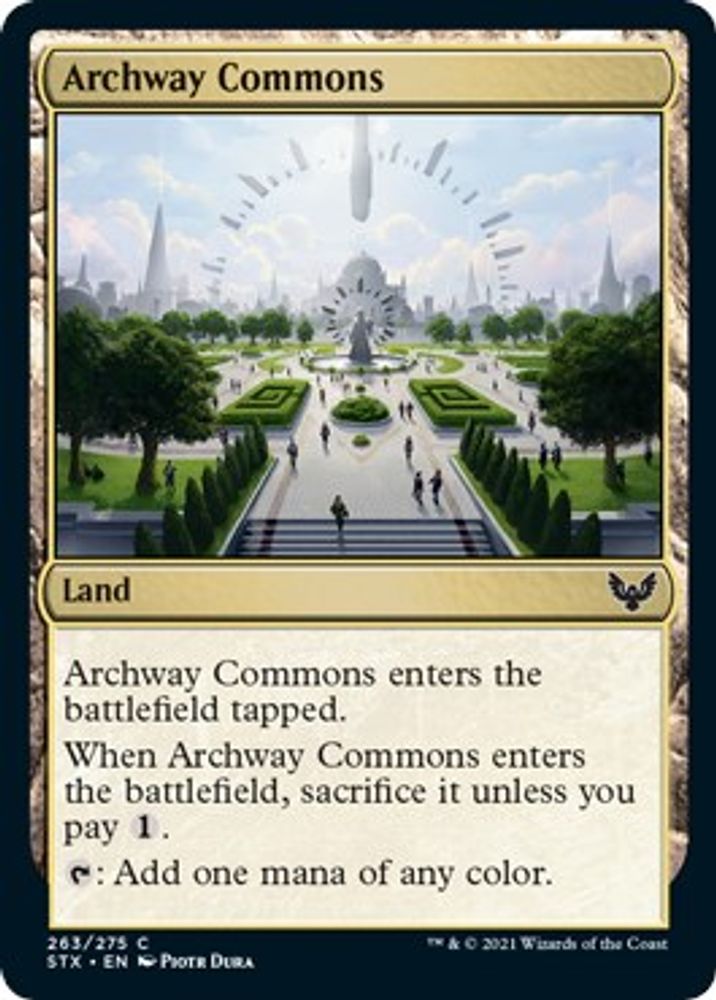 2021 Magic: The Gathering: Strixhaven: School of Mages (STX) - Archway Commons (#263, Common) (, Near Mint)