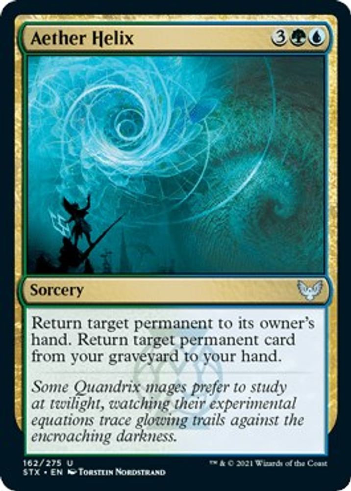 2021 Magic: The Gathering: Strixhaven: School of Mages (STX) - Aether Helix (#162, Uncommon) (, Near Mint)