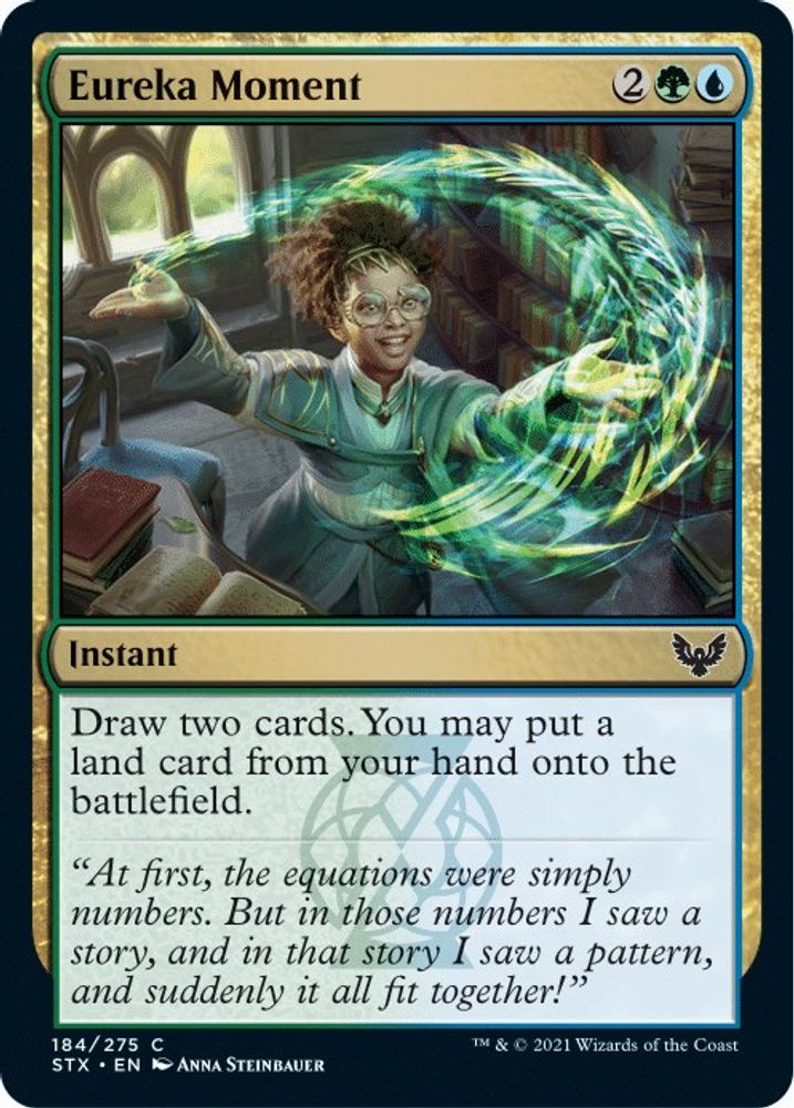 2021 Magic: The Gathering: Strixhaven: School of Mages (STX) - Eureka Moment (#184, Common) (, Near Mint)
