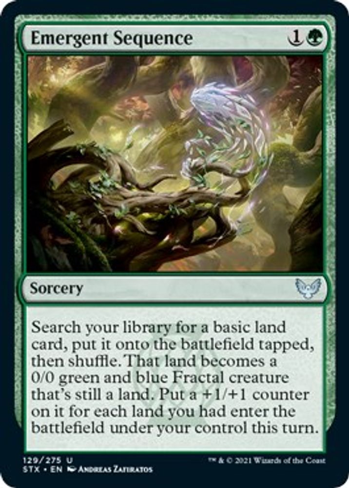 2021 Magic: The Gathering: Strixhaven: School of Mages (STX) - Emergent Sequence (#129, Uncommon) (, Near Mint)