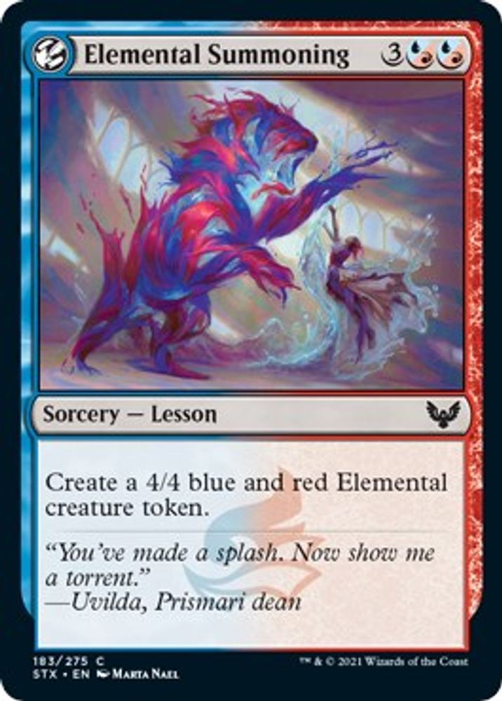 2021 Magic: The Gathering: Strixhaven: School of Mages (STX) - Elemental Summoning (#183, Common) (, Near Mint)
