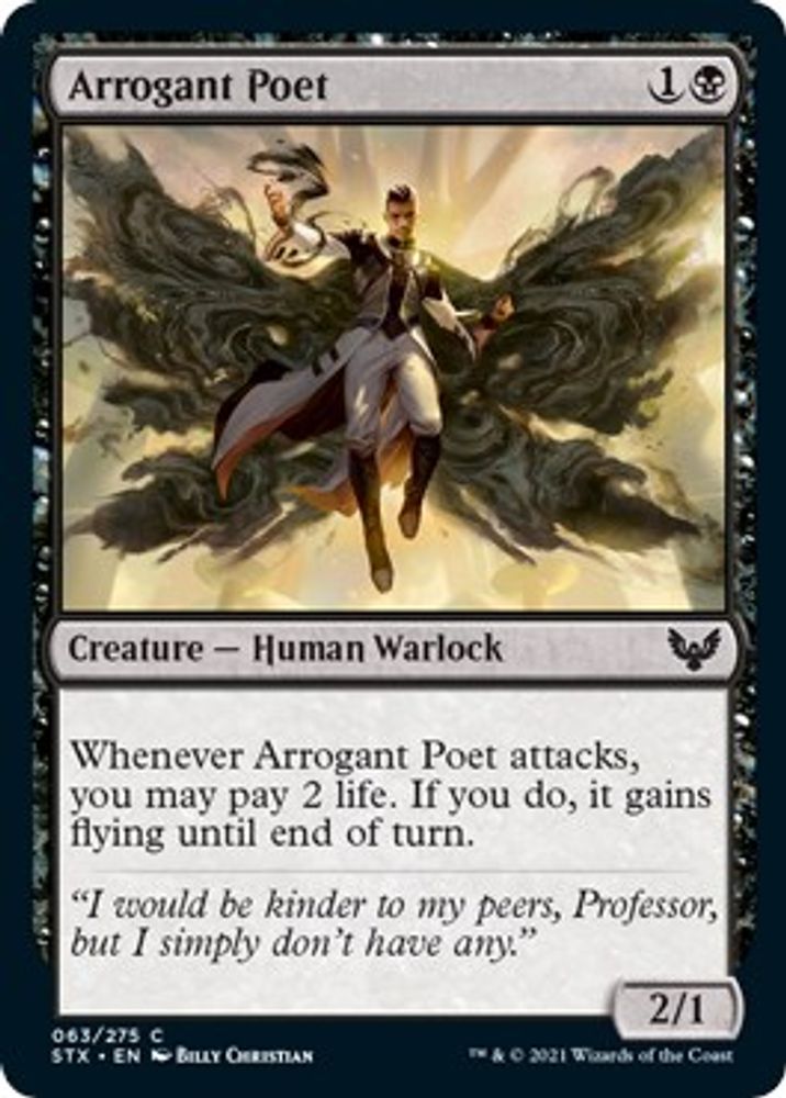 2021 Magic: The Gathering: Strixhaven: School of Mages (STX) - Arrogant Poet (#63, Common) (, Near Mint)