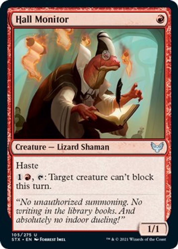 2021 Magic: The Gathering: Strixhaven: School of Mages (STX) - Hall Monitor (#105, Uncommon) (, Near Mint)