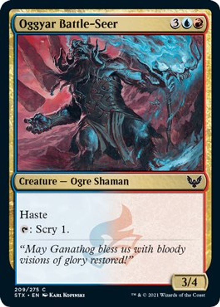 2021 Magic: The Gathering: Strixhaven: School of Mages (STX) - Oggyar Battle Seer (#209, Common) (, Near Mint)