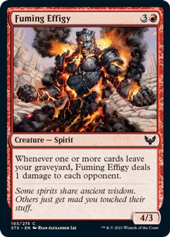 2021 Magic: The Gathering: Strixhaven: School of Mages (STX) - Fuming Effigy (#103, Common) (, Near Mint)