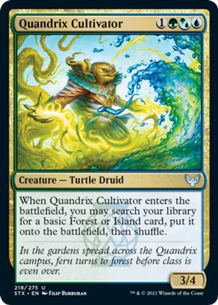 2021 Magic: The Gathering: Strixhaven: School of Mages (STX) - Quandrix Cultivator (#218, Uncommon) (, Near Mint)