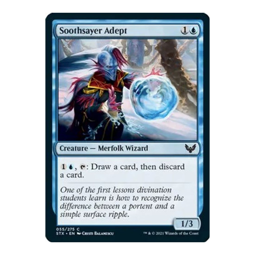 2021 Magic: The Gathering: Strixhaven: School of Mages (STX) - Soothsayer Adept (#55, Common) (, Near Mint)