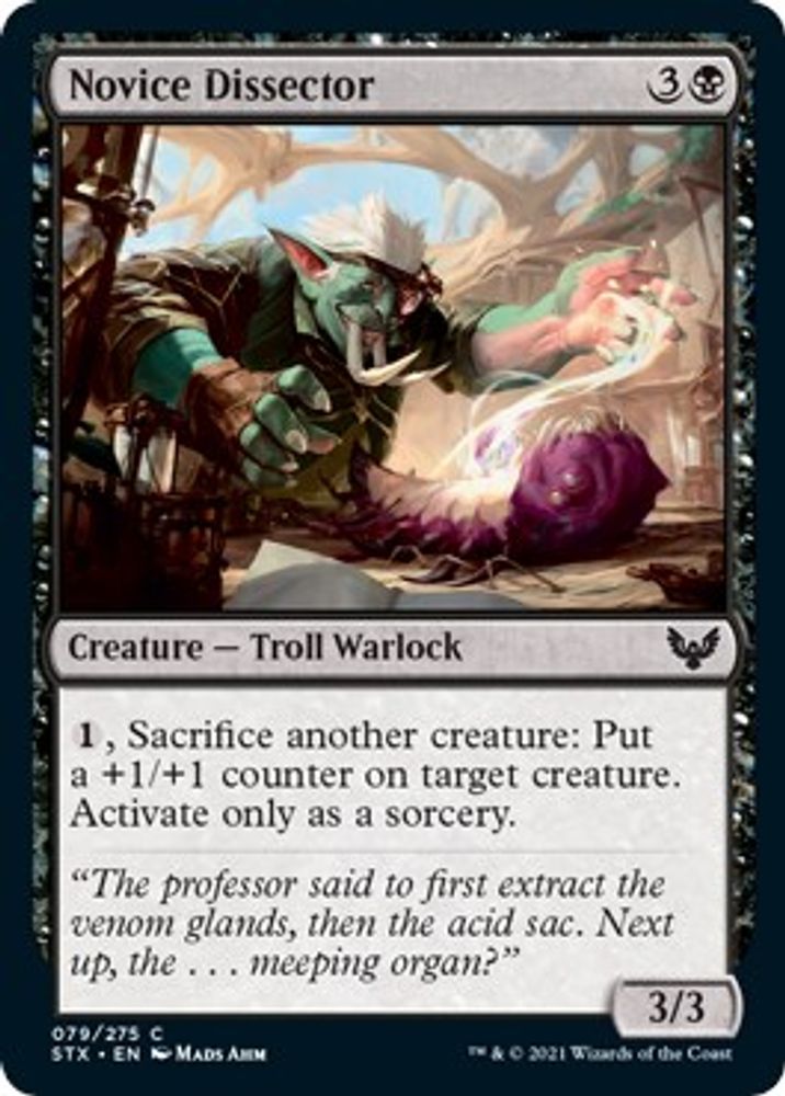 2021 Magic: The Gathering: Strixhaven: School of Mages (STX) - Novice Dissector (#79, Common) (, Near Mint)